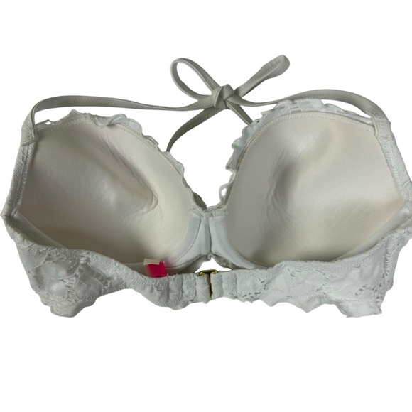 Victoria’s Secret Bikini Swimsuit Top White Lace Eyelet Size 36C - Picture 2 of 9